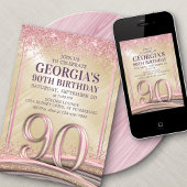 Femme Glam 90e anniversaire Invitation