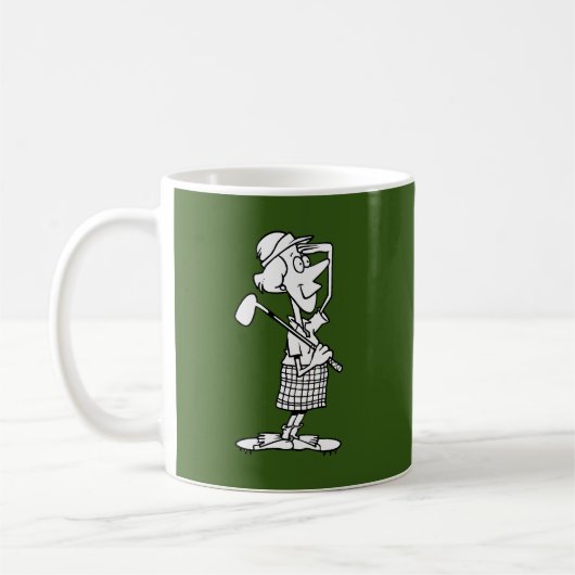 Femme Golfer Mug (Gauche)