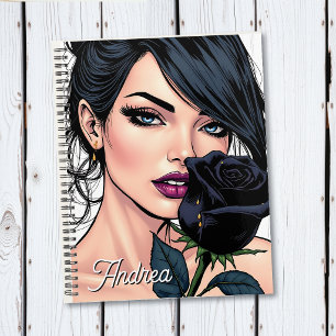 Femme Gothique Lunatique Personnalisée avec Rose