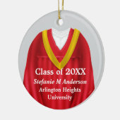 Femme Gown Grad rouge et or ornement (Gauche)