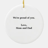 Femme Grad Gown bleu et vert ornement (Dos)