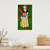Femme Hollandaise Traditionnelle - Impression Boît (Cuisine)