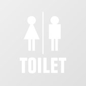 Femme homme WC porte vitre porte fermeture panneau (Feuille)