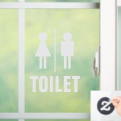 Femme homme WC porte vitre porte fermeture panneau (Maison)