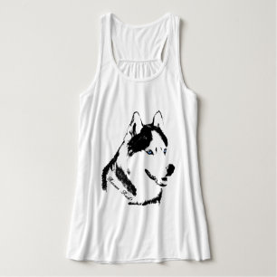 Femme Husky Débardeur Chemise traîneau Chien Lady'