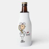 Femme I Love Tennis Glacière bouteille (Bottle Devant)