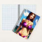 Femme Imaginaire en Carnet bikini violet (À l'intérieur)