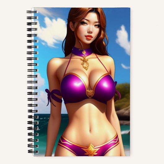 Femme Imaginaire en Carnet bikini violet (Recto)