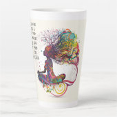 Femme inspirée Open Heart Latte Mug (Devant)