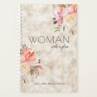 Femme intelligente avec plan Floral Personnalisé