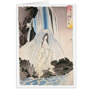 Femme japonaise en cascade, art japonais antique