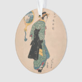Femme japonaise Kimono : Ukiyo-e Woodblock Imprime (devant)