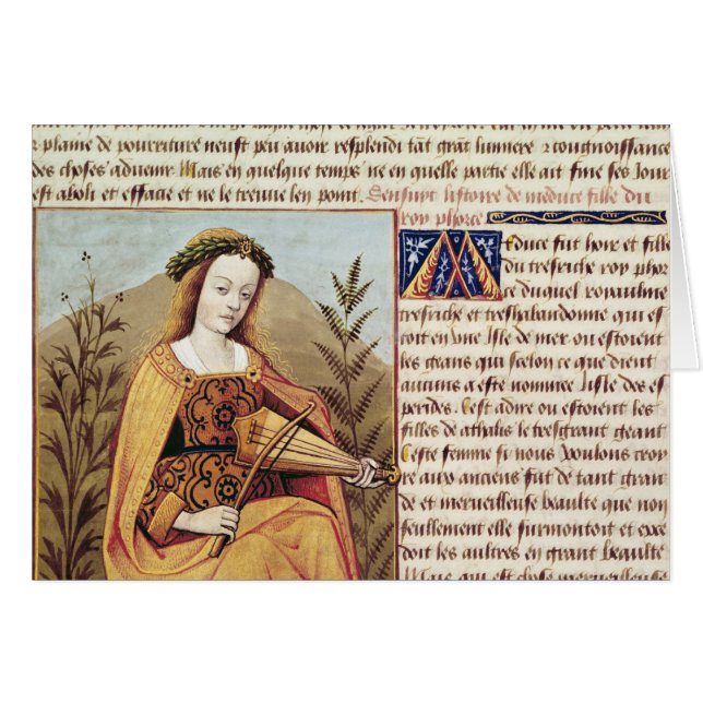 Femme jouant une viole (Devant horizontal)