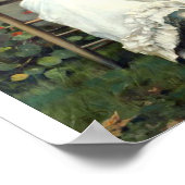 Femme Lectant Dans Un Poster Du Jardin (Coin)