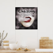 Femme Lèds Nuages Vape Grunge Premium Poster (Cuisine)