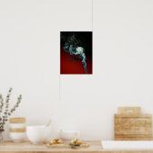 Femme Lèvres Nuages Vape Grunge Poster de haute qu (Cuisine)