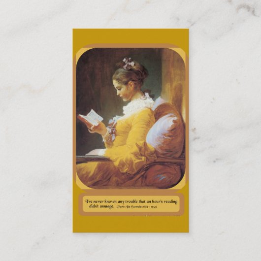 Femme lisant le carte de visite régulier (Devant)