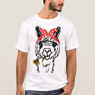 Femme Llama Bandana Alpaca Llama Animal TShirt
