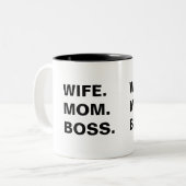 Femme Maman et patron Mug (Devant gauche)