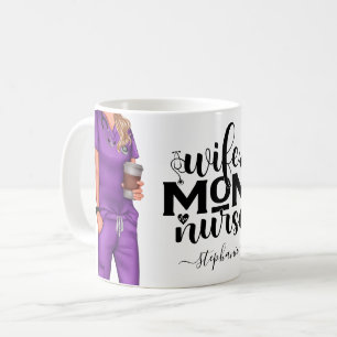 Femme Maman Infirmière Personnalisée Café Mug