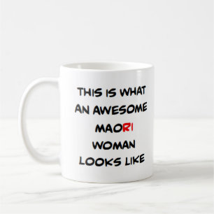 femme maorie, superbe mug à café