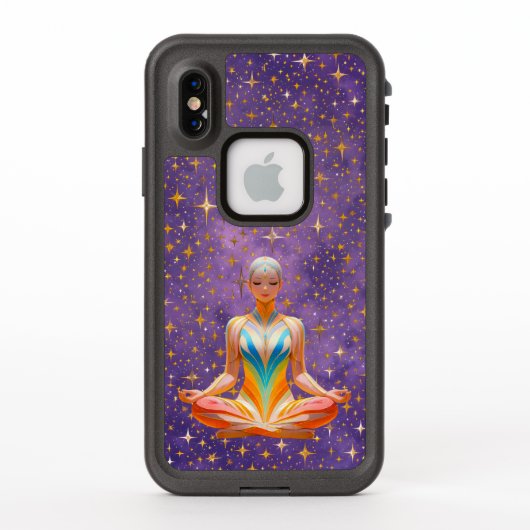 Femme méditerranéenne & starry violet ciel coques  (Dos)