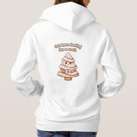 femme Mignon sweat à capuche de Noël (Dos)