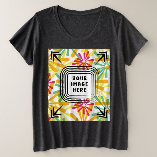 Femme modèle Plus Taille Manche courte Personnalis (Design devant)