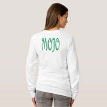 Femme Mojo t-shirt blanc à manches longues dos