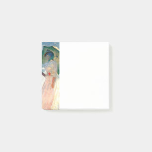 Femme Monet avec un parasol face à gauche Post-it