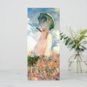 Femme Monet avec un Parasol face à la carte gauche (Debout devant)