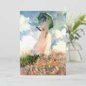 Femme Monet avec un Parasol face à la carte gauche (Debout devant)