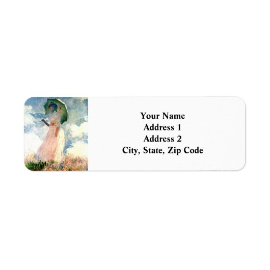 Femme Monet avec un parasol face au Étiquette gauc (Devant)