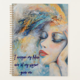 Femme Mystique Avec Plumes Planificateur