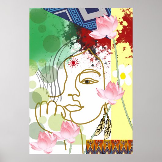 Femme & Nature - Art mural (Devant)