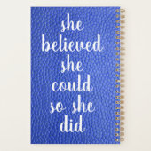 Femme noire, Bubblegum, Cuir bleu Faux (Dos)