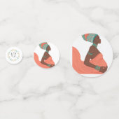 Femme noire Confetti Maternité (Devant)