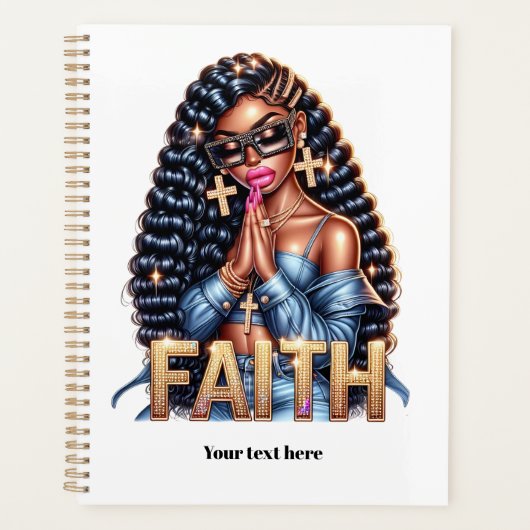 Femme noire de foi Prière chrétienne (Devant)