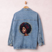 Femme noire Fleurs foncées Afro (Hangar)