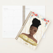Femme noire, Fleurs Whimsical Formes Or (Devant avec enveloppe)