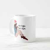 Femme noire Illustrée Café de Noël Mug (Devant gauche)