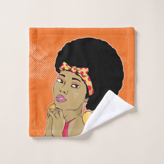 Femme noire poster vintage (Gant de toilette)