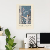 Femme Parisienne & Oiseau Impression d'Art Romanti (Bureau à domicile)