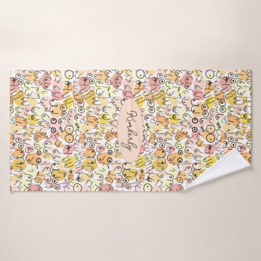 femme pastel jaune (Serviette de bain)