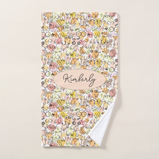 femme pastel jaune (Serviette à main)