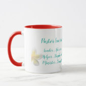 Femme Pasteur enseignant Fleurs tropicales Mug (Gauche)