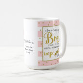 Femme patron mug quittant le cadeau de retraite (Devant droit)