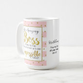 Femme patron mug quittant le cadeau de retraite (Devant gauche)