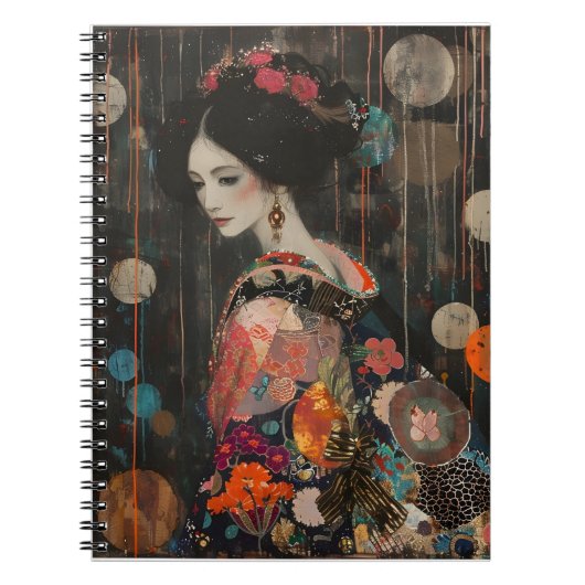Femme pensive dans le carnet de Kimono (Devant)