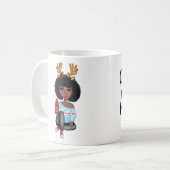 Femme personnalisée de couleur de Noël café Mug (Devant gauche)